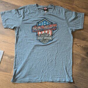 Harley Davidson Motorcycles Bud's Evansville Indiana XXL Gray T Shirt